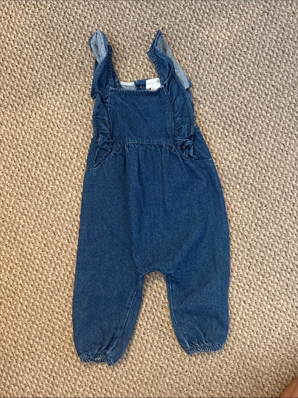 ZARA BABY GIRL DENIM OVERALLS SIZE 6-9 MONTHS